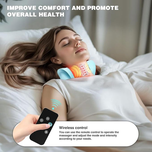 EMS Neck Massager with Heat – Electric Pulse Therapy for Neck & Shoulder Pain Relief