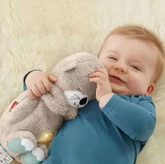 Heartbeat & Light-Up Belly Bear – Helps Babies Sleep Calmly