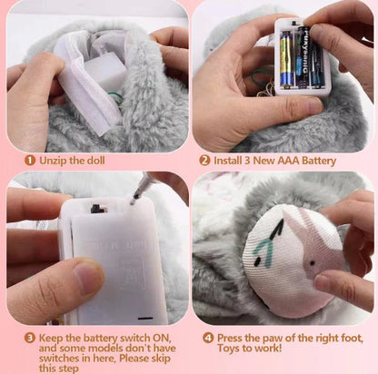 Heartbeat & Light-Up Belly Bear – Helps Babies Sleep Calmly