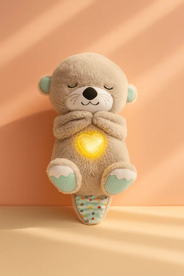 Heartbeat & Light-Up Belly Bear – Helps Babies Sleep Calmly